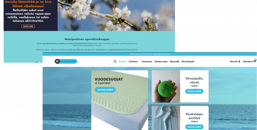 Apuvälinekauppa.fi ulkoasun uudistus