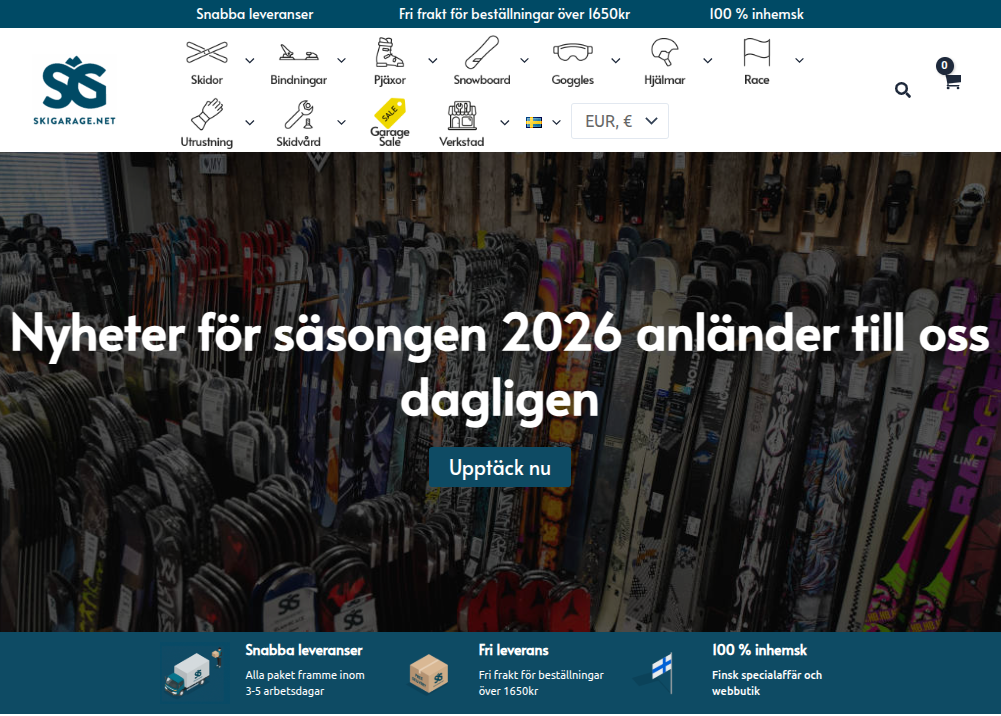 Skigarage på svenska
